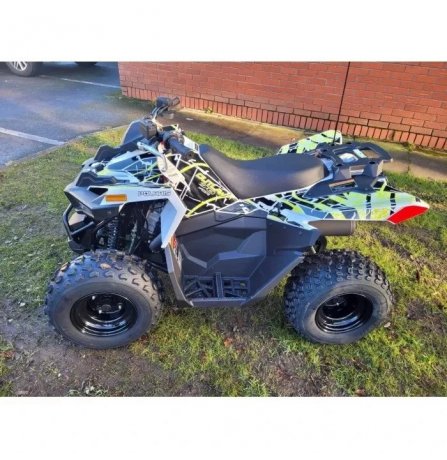 Polaris Outlaw 70 EFI Limited Edition Bright White/Lime Squeeze (Kids Quad Bike) 